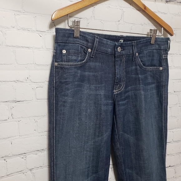 7FAM Sz 28 Vintage "A" Pocket Boot Cut Jeans - Picture 7 of 16